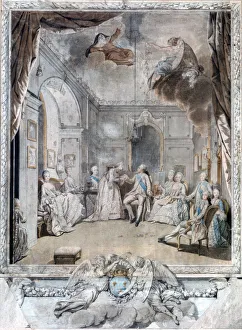 Goodbye Gallery: Mme Louise Saying Good-bye to her Son, 1772. Artist: Jean-Michel Moreau