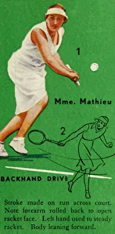 Instructions Prints: Mme. Mathieu - Backhand Drive, c1935. Creator: Unknown