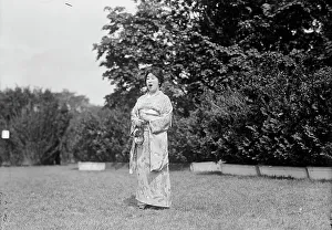 Mme. Tauchi Meura, Japanese Prima Donna, Singing at Sylvan Theatre, 1917. Creator: Harris & Ewing. Mme. Tauchi Meura, Japanese Prima Donna, Singing at Sylvan Theatre, 1917. Creator: Harris & Ewing