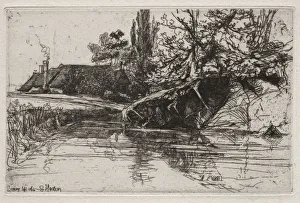 1818 1910 Prints: The Moat House, 1865. Creator: Francis Seymour Haden (British, 1818-1910)