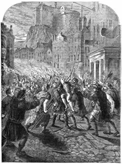 Images Dated 28th March 2008: A mob carrying Captain John Porteous to his execution, Edinburgh, 1736 (19th century)