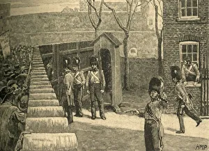 Tower Of London Collection: The Mob of Spenceans Summoning the Tower of London, 1816 (c1890). Creator: Unknown