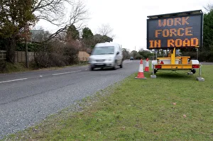 Roadworks Prints: Mobile road matrix sign