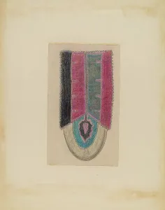 Hofmann Melita Prints: Moccasin Beadwork, 1935/1942. Creator: Melita Hofmann