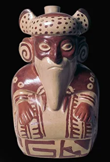 Peru Prints: Mochica pottery sculpture of Viracocha