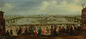 Tuscany Prints: The Mock Battle between the Weavers and the Dyers Guilds on the Arno in Florence