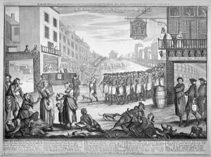 Mock Prints: Mock funeral procession in St Giles, London, 1751
