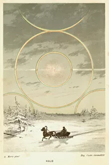 Arctic Circle Collection: Mock Sun with sunbows and halo, observed from the Arctic Circle, 1873