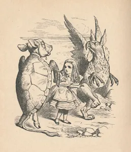 The Mock Turtle, Alice and The Gryphon, 1889. Artist: John Tenniel