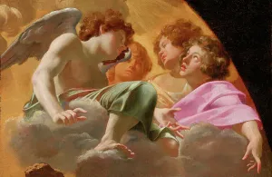 Simon Vouet Prints: Model for Altarpiece in St. Peter's (image 1 of 2), 1625. Creator: Simon Vouet