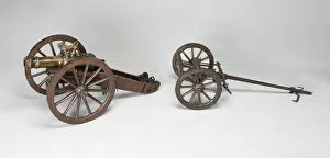 Artillery Cannon Collection: Model Artillery Cannon with Field Carriage, France, second half of 17th century