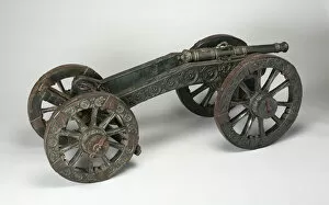 Cast Iron Collection: Model of a Bronze Field Cannon, Austria, late 17th century, possibly late 18th century