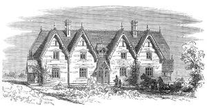 Model cottages for labourers at Althorp, Northamptonshire, 1868. Creator: Unknown