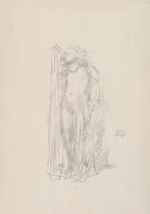 Model Draping, 1890. Creator: James McNeill Whistler (American, 1834-1903)