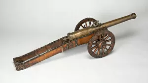 Gun Carriage Collection: Model Field Cannon with Carriage, Austria, late 17th century. Creator: Unknown