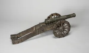 Cannon Prints: Model Field Cannon with Carriage, Netherlands, c. 1600. Creator: Unknown