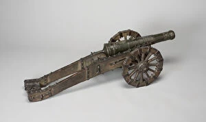 Model Field Cannon with Carriage, Netherlands, c. 1600. Creator: Unknown
