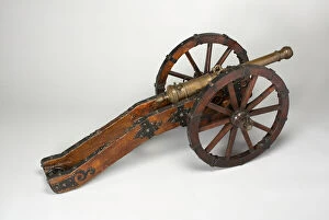 Model Field Cannon with Carriage, Venice, 17th century. Creator: Unknown
