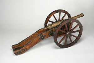 Field Cannon Prints: Model Field Cannon with Carriage, Venice, 17th century. Creator: Unknown