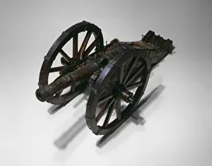 Viennese Prints: Model Field Cannon (Serpentine), Vienna, 1595. Creator: Hans Reischperger