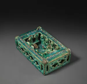 Images Dated 8th April 2021: Model of a House with Festive Scene, Iran, 12th-early 13th century. Creator: Unknown
