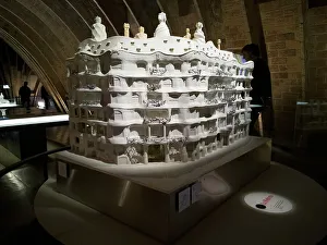 Modernista Prints: Model of La Pedrera, Barcelona, Spain, 2020. Creator: Ethel Davies