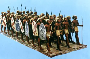 12th Dynasty Prints: Model Pikemen, Tomb of Mesehti, 12th Dynasty