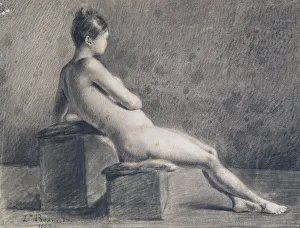 Joseph Florentin Leon Bonnat Prints: Model in Profile, c1853-1922. Artist: Leon Joseph Florentin Bonnat