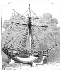 Edwin Weedon Prints: Model of Queen Elizabeth's yacht, 1864. Creator: Unknown