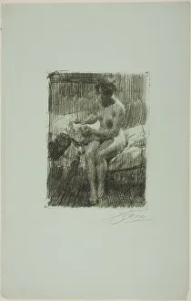 Model Reading, 1910. Creator: Anders Leonard Zorn