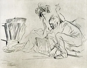 Jean Louis Prints: The Model at Rest, 1925. Artist: Jean Louis Forain
