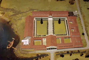 Model of Roman Villa, (Royal Palace) at Fishbourne, Sussex, England, c1st-3rd century Model of Roman Villa, (Royal Palace) at Fishbourne, Sussex, England, c1st-3rd century