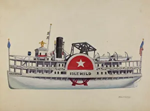 Oil Paint Prints: Model Ship Idlewild, c. 1938. Creator: Frank Gray