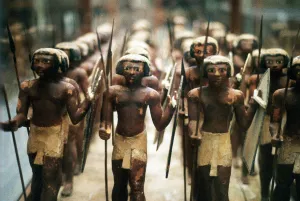 Model soldiers from the tomb of an 18th dynasty pharoah, Ancient Egyptian Model soldiers from the tomb of an 18th dynasty pharoah, Ancient Egyptian