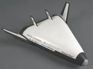 Adhesive Gallery: Model, X-33 VentureStar Reusable Launch Vehicle, 1990s. Creator: Unknown