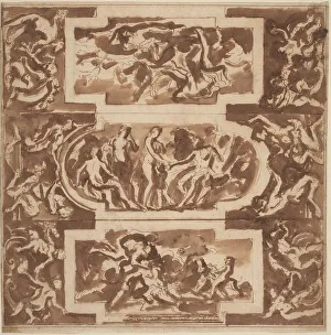 Endymion Prints: Modello for a Ceiling: Diana and the Dead Endymion
