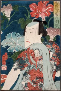 Modern Gallants with Morning Glories, 1860. Creator: Tsukioka Yoshitoshi