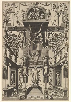 Modern Grotesque Decoration, 1557. Creator: Johannes van Doetecum I Modern Grotesque Decoration, 1557. Creator: Johannes van Doetecum I