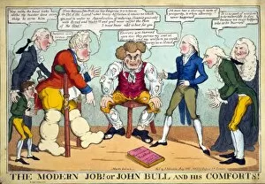 Duke Of Cambridge Gallery: The Modern Job! Or John Bull and his Comforts!, 1816
