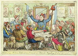 Conspirator Prints: Modern Reformers in Council, published July 3, 1818. Creator: Isaac Robert Cruikshank