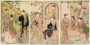 A Modern Version of Ushiwakamaru Serenading Princess Joruri, c. 1785