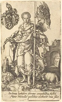 Modesty Prints: Modesty, 1552. Creator: Heinrich Aldegrever