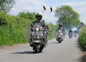 Country Lane Prints: Mods on scooters on club run 2008