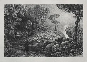 Moeris and Galatea, 1883. Creator: Samuel Palmer (British, 1805-1881)