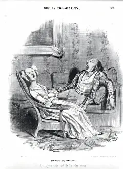 Relationship Prints: Moeurs Conjugales. Six Mois de Mariage, 1839. Creator: Honore Daumier