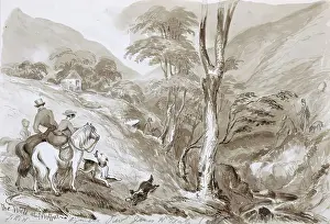 Hot Springs Prints: The Well At Moffat, 1837. Creator: James W Wake