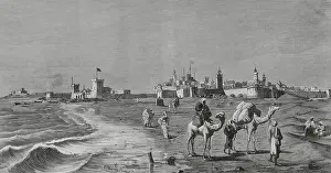 Ocean Prints: Mogador (now Essaouira), Morocco, 1883. General view. Creator: Eugenio Alvarez Dumont
