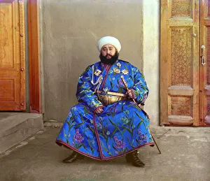 Archive Photos Collection: Mohammed Alim Khan, the last Emir of Bukhara, 1911. Artist: Sergey Mikhaylovich Prokudin-Gorsky