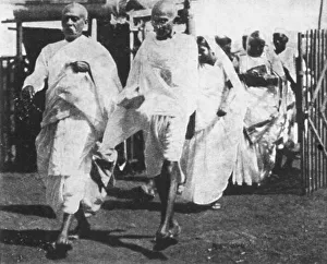 Mohandas Gandhi, Indian nationalist leader, on his way to Congress, 1932 Mohandas Gandhi, Indian nationalist leader, on his way to Congress, 1932