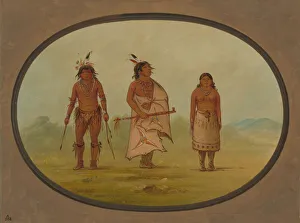 Mohave Chief, a Warrior, and His Wife, 1855 / 1869. Creator: George Catlin